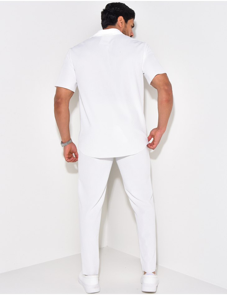 Ensemble pantalon et chemise plissé Ensemble pantalon et chemise plissé