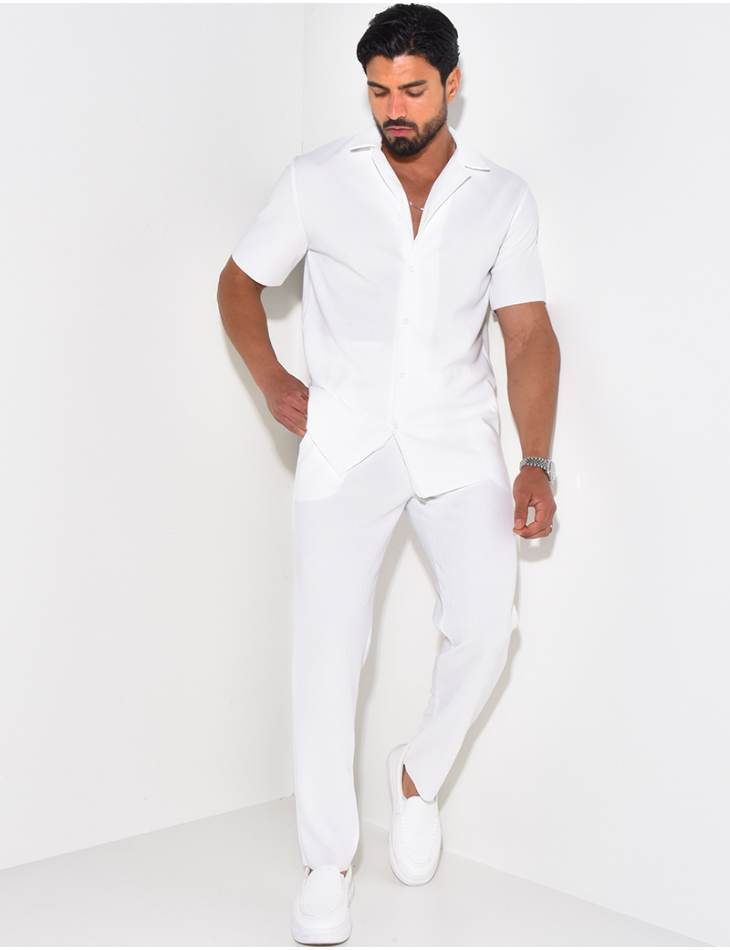 Ensemble pantalon et chemise plissé Ensemble pantalon et chemise plissé