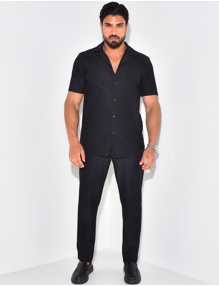 Ensemble pantalon et chemise plissé Ensemble pantalon et chemise plissé