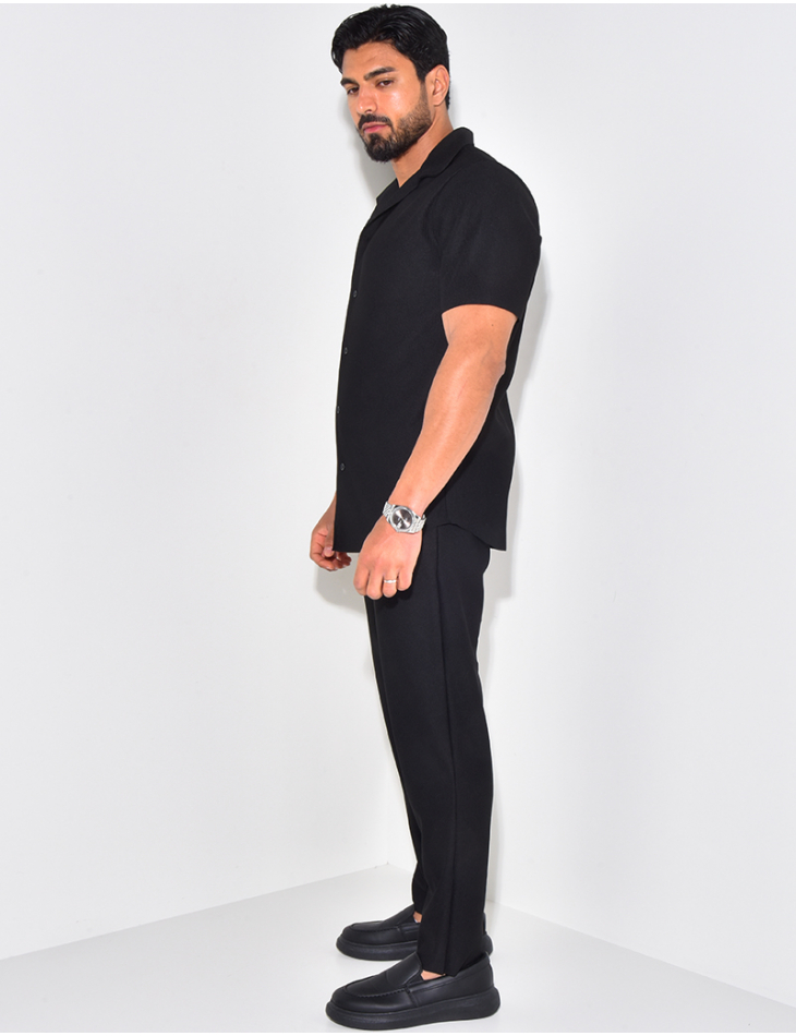 Ensemble pantalon et chemise plissé Ensemble pantalon et chemise plissé