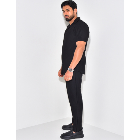Ensemble pantalon et chemise plissé Ensemble pantalon et chemise plissé