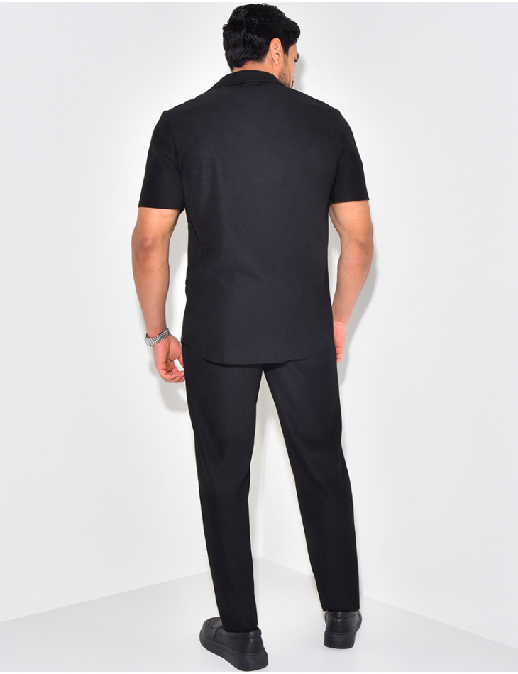 Ensemble pantalon et chemise plissé Ensemble pantalon et chemise plissé