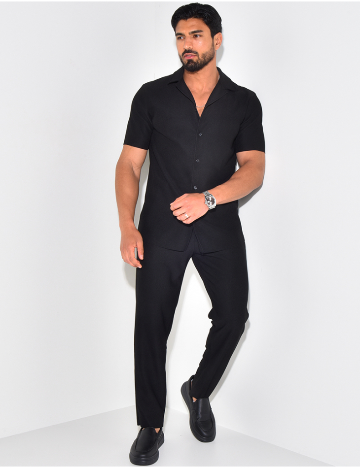 Ensemble pantalon et chemise plissé Ensemble pantalon et chemise plissé