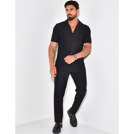 Ensemble pantalon et chemise plissé Ensemble pantalon et chemise plissé