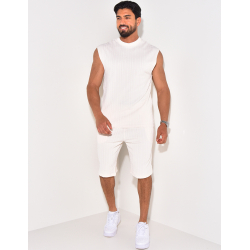 Ensemble short et t-shirt texturé Ensemble short et t-shirt texturé