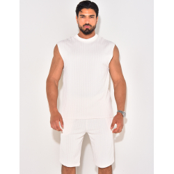 Ensemble short et t-shirt texturé Ensemble short et t-shirt texturé