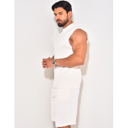 Ensemble short et t-shirt texturé Ensemble short et t-shirt texturé