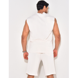 Ensemble short et t-shirt texturé Ensemble short et t-shirt texturé