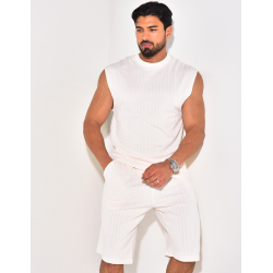 Ensemble short et t-shirt texturé Ensemble short et t-shirt texturé
