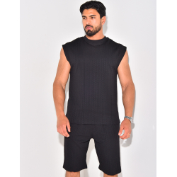 Ensemble short et t-shirt texturé Ensemble short et t-shirt texturé