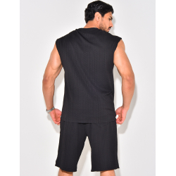 Ensemble short et t-shirt texturé Ensemble short et t-shirt texturé