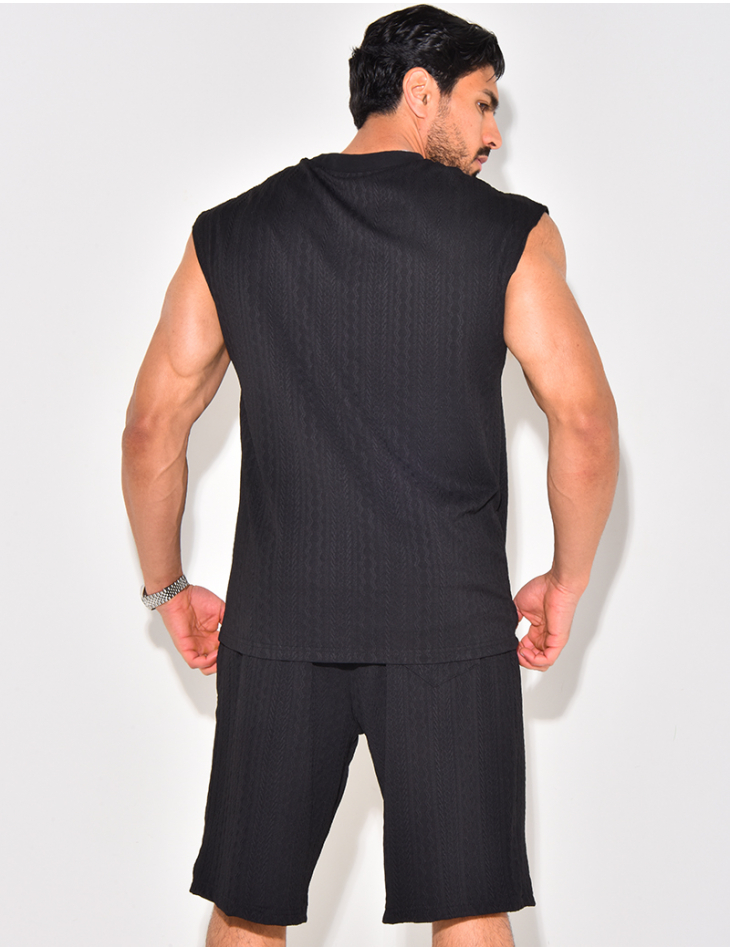 Ensemble short et t-shirt texturé Ensemble short et t-shirt texturé