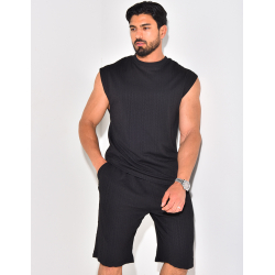 Ensemble short et t-shirt texturé Ensemble short et t-shirt texturé