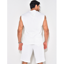 Ensemble short et t-shirt texturé