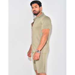 Ensemble short et chemise plissé Ensemble short et chemise plissé