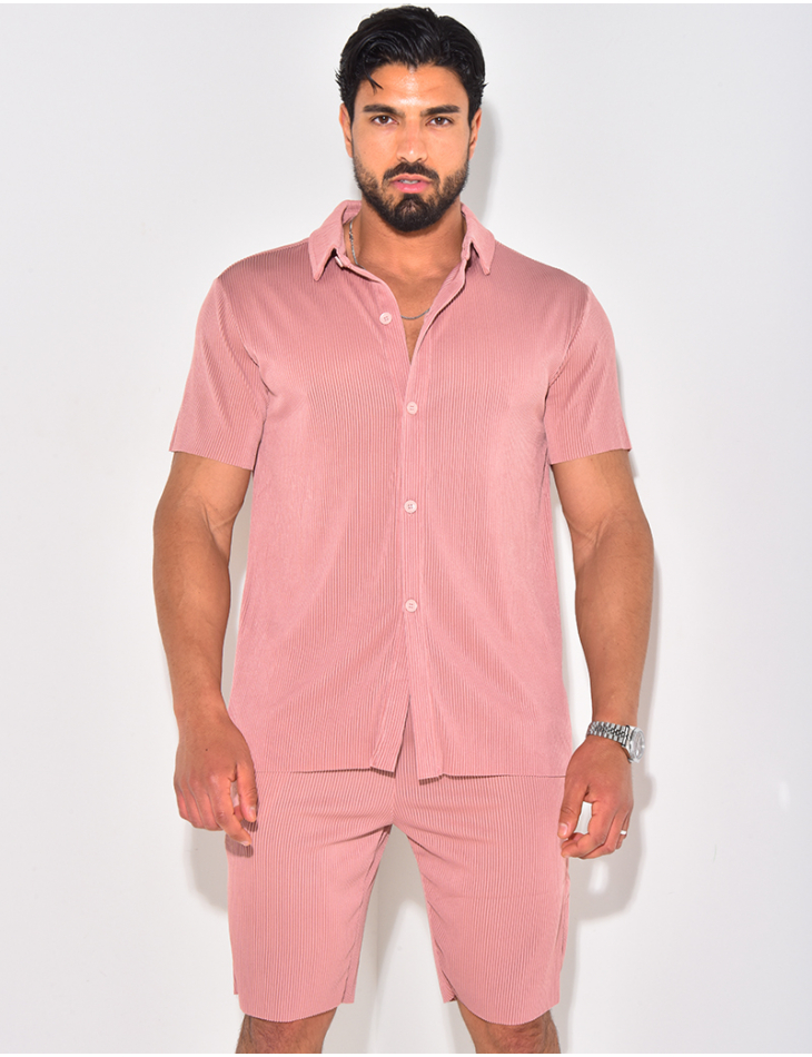 Ensemble short et chemise plissé Ensemble short et chemise plissé