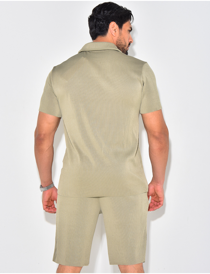 Ensemble short et chemise plissé Ensemble short et chemise plissé