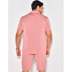 Ensemble short et chemise plissé Ensemble short et chemise plissé