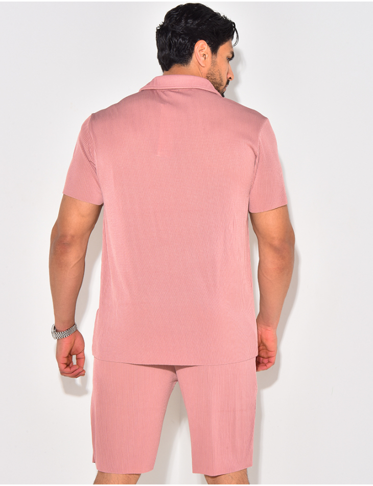 Ensemble short et chemise plissé Ensemble short et chemise plissé