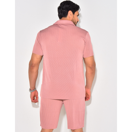 Ensemble short et chemise plissé Ensemble short et chemise plissé