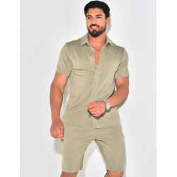 Ensemble short et chemise plissé Ensemble short et chemise plissé