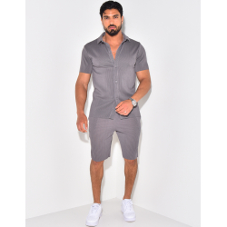 Ensemble short et chemise plissé