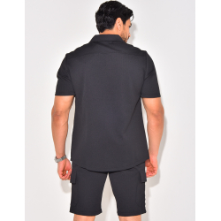 Ensemble short et chemise à poches texturé Ensemble short et chemise à poches texturé