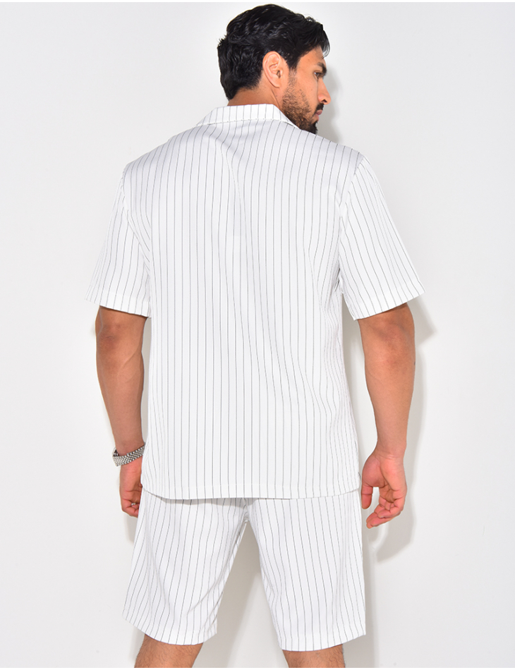 Ensemble short et chemise à rayures Ensemble short et chemise à rayures
