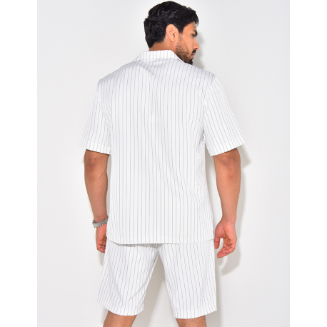 Ensemble short et chemise à rayures Ensemble short et chemise à rayures