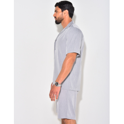 Ensemble short et chemise à rayures Ensemble short et chemise à rayures