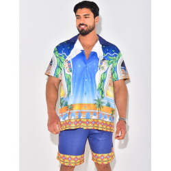 Ensemble short et chemise à motifs Ensemble short et chemise à motifs