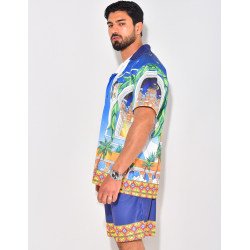 Ensemble short et chemise à motifs Ensemble short et chemise à motifs