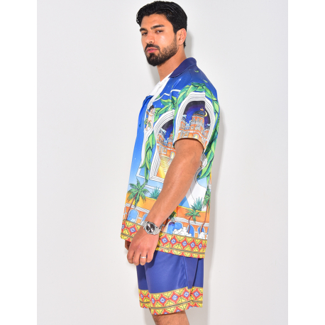 Ensemble short et chemise à motifs Ensemble short et chemise à motifs