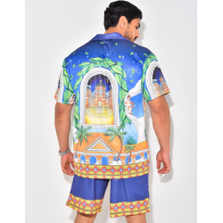 Ensemble short et chemise à motifs Ensemble short et chemise à motifs