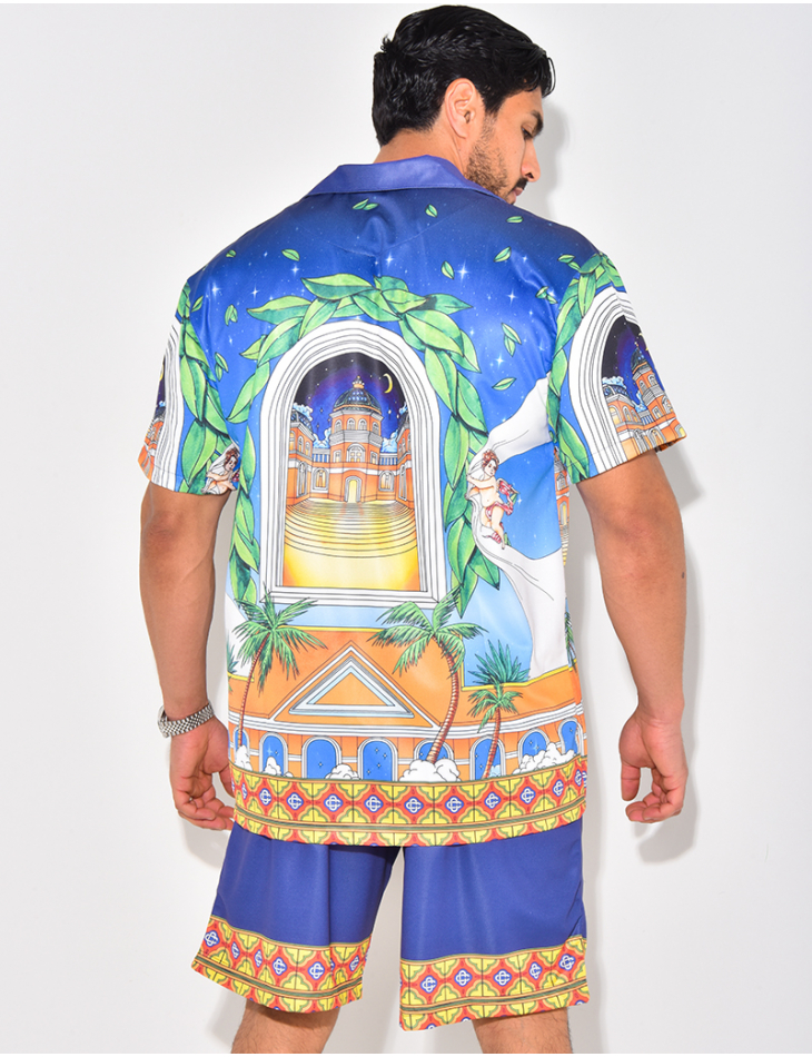 Ensemble short et chemise à motifs Ensemble short et chemise à motifs