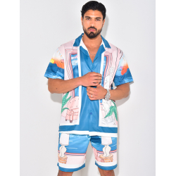 Ensemble short et chemise à motifs Ensemble short et chemise à motifs