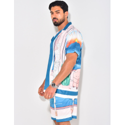 Ensemble short et chemise à motifs Ensemble short et chemise à motifs