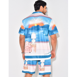 Ensemble short et chemise à motifs Ensemble short et chemise à motifs