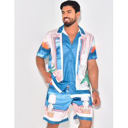 Ensemble short et chemise à motifs Ensemble short et chemise à motifs