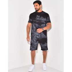 Ensemble short et t-shirt à motifs Ensemble short et t-shirt à motifs