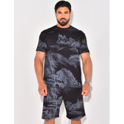 Ensemble short et t-shirt à motifs Ensemble short et t-shirt à motifs