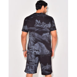 Ensemble short et t-shirt à motifs Ensemble short et t-shirt à motifs