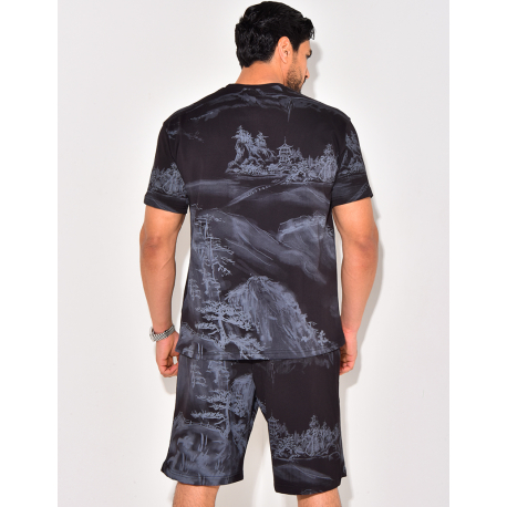 Ensemble short et t-shirt à motifs Ensemble short et t-shirt à motifs