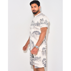 Ensemble short et t-shirt à motifs Ensemble short et t-shirt à motifs