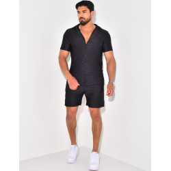 Ensemble short et chemise texturé Ensemble short et chemise texturé