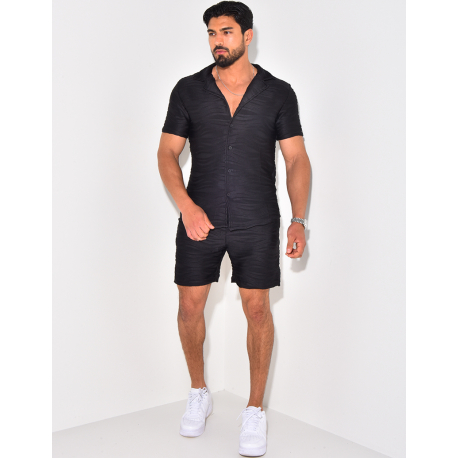 Ensemble short et chemise texturé Ensemble short et chemise texturé