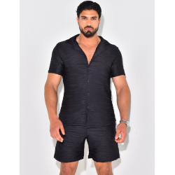 Ensemble short et chemise texturé Ensemble short et chemise texturé