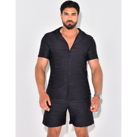 Ensemble short et chemise texturé Ensemble short et chemise texturé