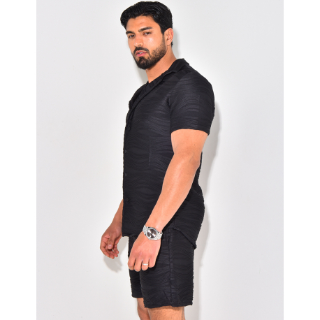 Ensemble short et chemise texturé Ensemble short et chemise texturé