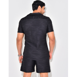 Ensemble short et chemise texturé Ensemble short et chemise texturé